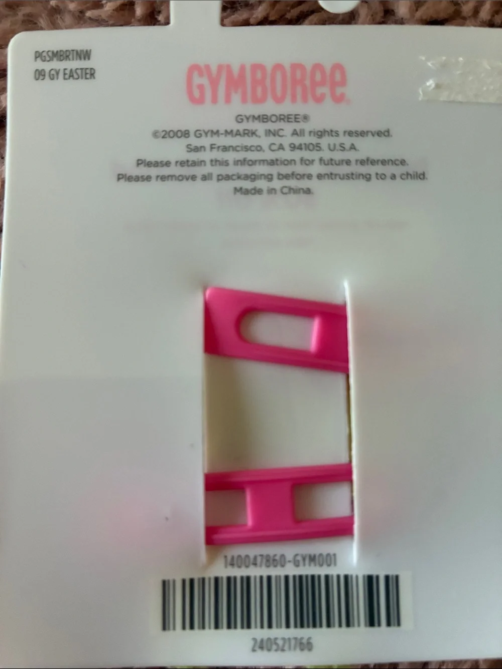 Gymboree Yellow Frog Hair Clips with Pink Flower Accents